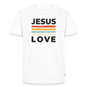 Jesus Love Christliche Nächstenliebe - Men's Premium Organic T-Shirt - white - Front - Nico (187cm)