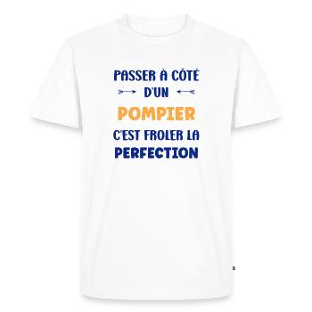 fireman - Men's Premium Organic T-Shirt - white - Front - Nico (187cm)