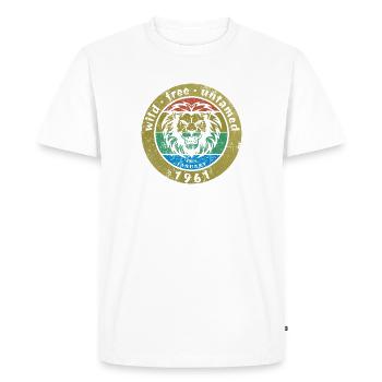 65. Geburtstag Wild, free & untamed since 01/1961 - Men's Premium Organic T-Shirt - white - Front - Nico (187cm)