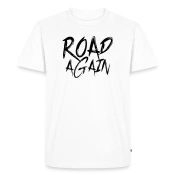 Road Again - Men's Premium Organic T-Shirt - white - Front - Nico (187cm)