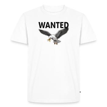 Wanted: French Fries Seagull - Men's Premium Organic T-Shirt - white - Front - Nico (187cm)