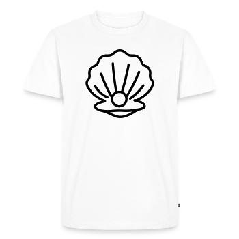 huître - T-shirt Premium bio Homme - blanc - Devant - Nico (187cm)