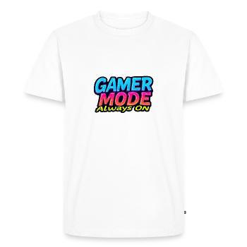 Mode Gamer Toujours Activé - T-shirt Premium bio Homme - blanc - Devant - Nico (187cm)