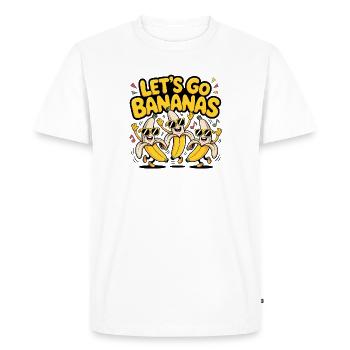 Let's go Bananas - Funny T-Shirt - Men's Premium Organic T-Shirt - white - Front - Nico (187cm)