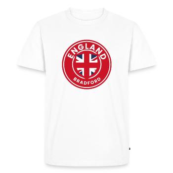 Emblème de Bradford England - T-shirt Premium bio Homme - blanc - Devant - Nico (187cm)