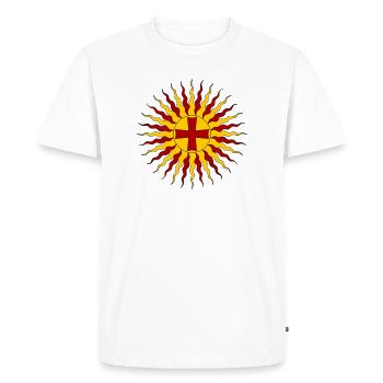 Eternal light of Jesus Christ - Men's Premium Organic T-Shirt - white - Front - Nico (187cm)