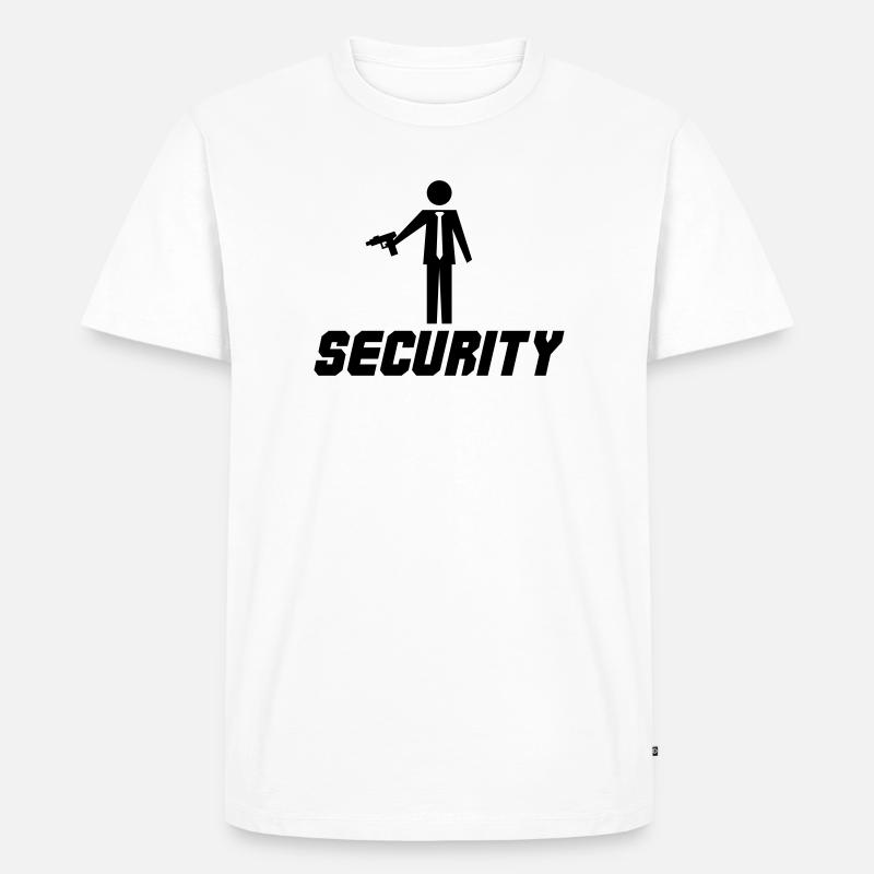 Security - Männer Premium Bio T-Shirt - Weiß
