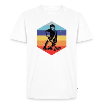 Simply floorball timeless design - Men's Premium Organic T-Shirt - white - Front - Nico (187cm)