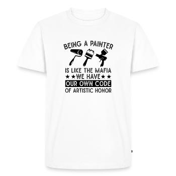 Cadeaux amusants pour les peintres en bâtiment Idées de peintres professionnels - T-shirt Premium bio Homme - blanc - Devant - Nico (187cm)