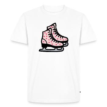 Valentinstag Schlittschuhlaufen - Men's Premium Organic T-Shirt - white - Front - Nico (187cm)