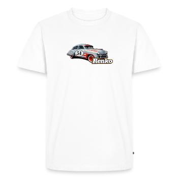Race Car 51 Retro Vintage Car - Men's Premium Organic T-Shirt - white - Front - Nico (187cm)