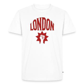 Londres - T-shirt Premium bio Homme - blanc - Devant - Nico (187cm)