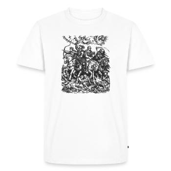 Les Quatre Cavaliers de l’Apocalypse - T-shirt Premium bio Homme - blanc - Devant - Nico (187cm)