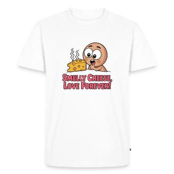Smelly Cheese Forever Cartoon - Men's Premium Organic T-Shirt - white - Front - Nico (187cm)