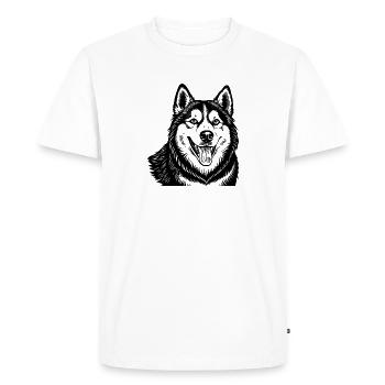 Siberian husky - Men's Premium Organic T-Shirt - white - Front - Nico (187cm)