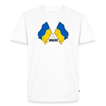 Ukraine - Men's Premium Organic T-Shirt - white - Front - Nico (187cm)