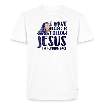 J’ai décidé de suivre l’art de la foi chrétienne de Jésus - T-shirt Premium bio Homme - blanc - Devant - Nico (187cm)