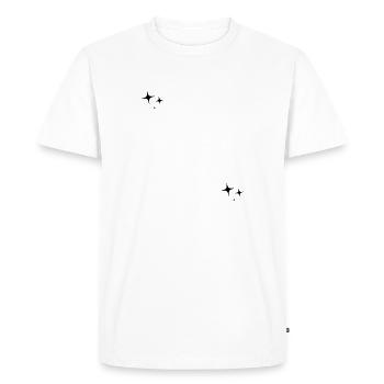 Star Pattern Sign Sparkle - Men's Premium Organic T-Shirt - white - Front - Nico (187cm)