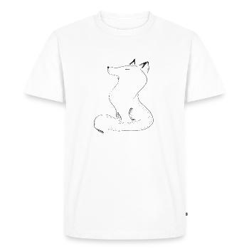 Silhouette de Sketchwolf - T-shirt Premium bio Homme - blanc - Devant - Nico (187cm)