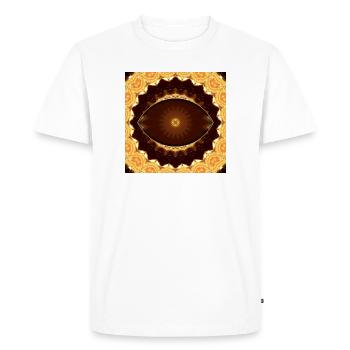 Mandala en or kaléidoscopique - T-shirt Premium bio Homme - blanc - Devant - Nico (187cm)