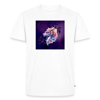 Star Floral Dragon - Men's Premium Organic T-Shirt - white - Front - Nico (187cm)