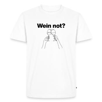 Manque de vin ? – Santé à la vie, amoureuse du vin - T-shirt Premium bio Homme - blanc - Devant - Nico (187cm)