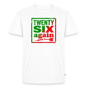 Darts Hoodie 26 Points Legendary Miss - Men's Premium Organic T-Shirt - white - Front - Nico (187cm)