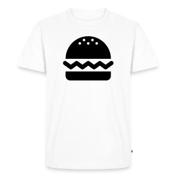 Hamburgers, burgers - T-shirt Premium bio Homme - blanc - Devant - Nico (187cm)