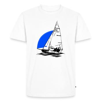 Régate de dériveurs à voile pour jeunes RS Feva XL - T-shirt Premium bio Homme - blanc - Devant - Nico (187cm)
