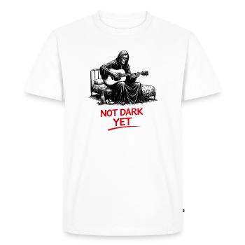 Pas encore sombre : guitariste de Grim Reaper - T-shirt Premium bio Homme - blanc - Devant - Nico (187cm)