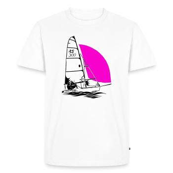 RS 500 Régate de dériveurs à voile voile de couleur - T-shirt Premium bio Homme - blanc - Devant - Nico (187cm)