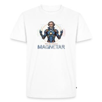 Faraday Magnetar in Armor - Men's Premium Organic T-Shirt - white - Front - Nico (187cm)