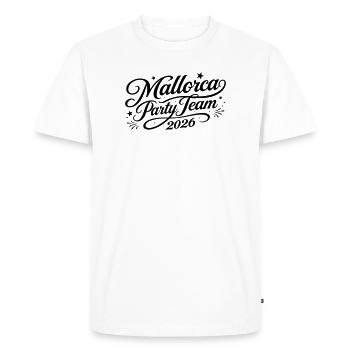 Équipe de la fête de Majorque 2026 - T-shirt Premium bio Homme - blanc - Devant - Nico (187cm)