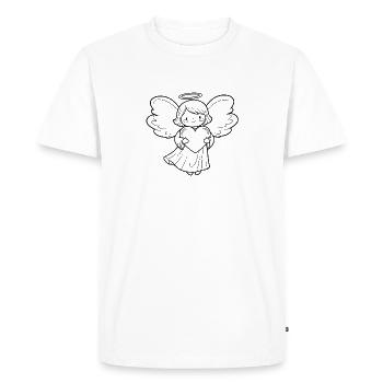 Guardian Angel with Heart Illustration - Men's Premium Organic T-Shirt - white - Front - Nico (187cm)