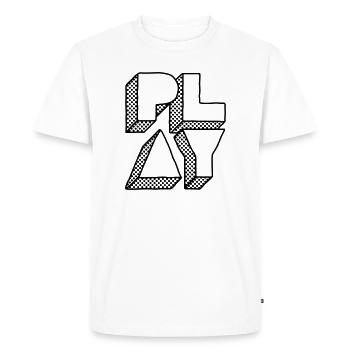 Appuyez sur Play - Conception de DJ de fête musicale - T-shirt Premium bio Homme - blanc - Devant - Nico (187cm)
