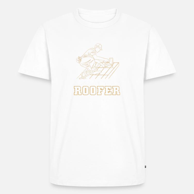 Dachdecker Handwerker Beruf Spruch - Männer Premium Bio T-Shirt - Weiß