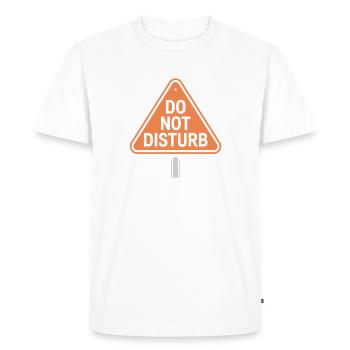 Do Not Disturb Sloth Anti Social - Men's Premium Organic T-Shirt - white - Front - Nico (187cm)
