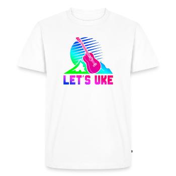 Ukulélé hawaïen ukélé rétro années 80 90 - T-shirt Premium bio Homme - blanc - Devant - Nico (187cm)