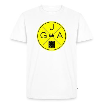 JGA 2026 - T-shirt Premium bio Homme - blanc - Devant - Nico (187cm)