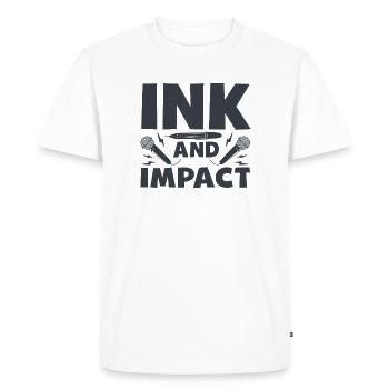 Poetry Slam Ink and Impact Slam Poetry - Men's Premium Organic T-Shirt - white - Front - Nico (187cm)