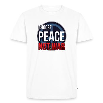 Choose Peace Not War - Men's Premium Organic T-Shirt - white - Front - Nico (187cm)