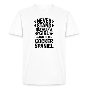 Cocker Spaniel Saying Joke Cocker Spaniel Gift - Men's Premium Organic T-Shirt - white - Front - Nico (187cm)