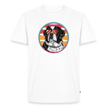 Sun dog en été rétro - T-shirt Premium bio Homme - blanc - Devant - Nico (187cm)