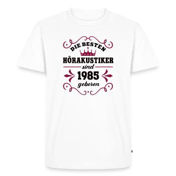 Audiologist Birthday Born in 1985 Colleague - Men's Premium Organic T-Shirt - white - Front - Nico (187cm)