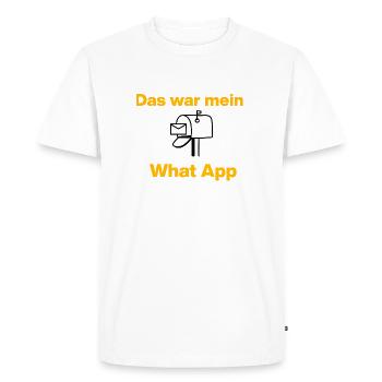 C’était mon WhatsApp – Retro Chat ! Lettre, courrier - T-shirt Premium bio Homme - blanc - Devant - Nico (187cm)