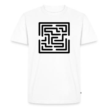 escape game - T-shirt Premium bio Homme - blanc - Devant - Nico (187cm)