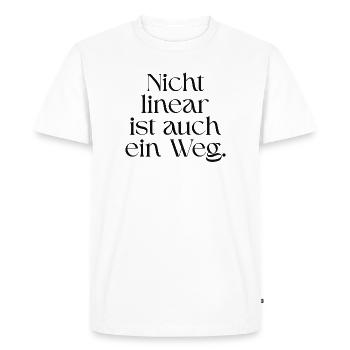 Le non-linéaire est aussi une voie vers la neurodivergence - T-shirt Premium bio Homme - blanc - Devant - Nico (187cm)