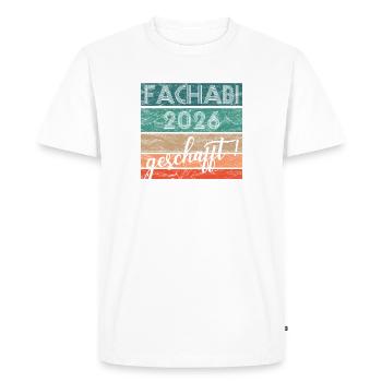 Vocational baccalaureate Fachabi 2026 completed - Men's Premium Organic T-Shirt - white - Front - Nico (187cm)