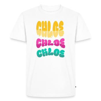 Chloe Girl First Name - Men's Premium Organic T-Shirt - white - Front - Nico (187cm)