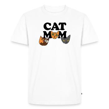 Trois visages de chat en palette audacieuse - T-shirt Premium bio Homme - blanc - Devant - Nico (187cm)